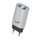 Travel Charger Beeyo 3,4A silver DOUBLE USB WALL CHARGER