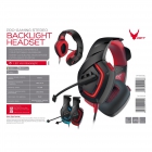 Headset OMEGA VARR Pro-Gaming Stereo HI-FI Mic LED Blacklight Red OVH5050R