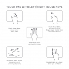 Keyboard Wireless US OMEGA For Smart TV Black + Touchpad