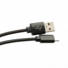 USB Cable Omega Micro USB Metal 1.8A 1m Black