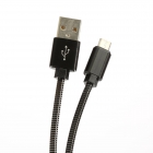 USB Cable Omega Micro USB Metal 1.8A 1m Black