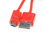 USB Cable Omega PVC Micro-USB & Data Poly Cable 1m Red