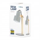Desk Lamp Platinet 25W E14 Metal + Wood 1,5M White Cable Grey