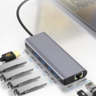 Multimedia Adapter Platinet Type-C Docking Station 7in1