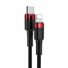 Type-C Cable Baseus Lightning Cafule 18W 1m Red-Black