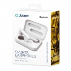 Earphones Platinet Bluetooth V5.0 Sport + Charging Station Aura White