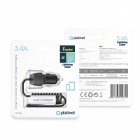 Car Charger Platinet Spiral 3.4A USB + Lightning Cable