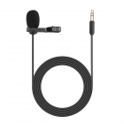 Lavalier Lapel Microphone Platinet Clip Black WIth Jack