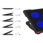 Cooler Pad Omega 5 Fans 1500 RMP 2x USB Black
