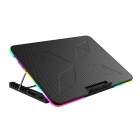 Cooler Pad Omega Varr LED Breathing 6 Fans Black