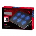 Cooler Pad Omega Varr LED Breathing 6 Fans Black