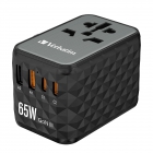 Wall Charger Verbatim 65W + Travel Adapter Black