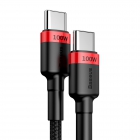 Type-C Cable Baseus Cafule PD Type-C 100W 5A 2m Black-Red