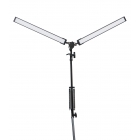 Desk Lamp Platinet Flexy 20W 2 Heades 160 Led Base + Clip Black