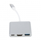 Multimedia Hub Platinet Type-C 3IN1 100W Aluminium