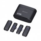 Wireless Platinet Lavalier Microphone 2 in 1 Double Mic wind Shield