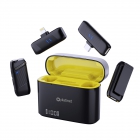 Wireless Platinet Lavalier Microphone 2 in 1 Double Mic wind Shield