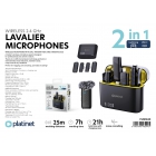Wireless Platinet Lavalier Microphone 2 in 1 Double Mic wind Shield