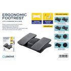 PLATINET FOOTREST ERGONOMIC 430x320 2 LEVELS ADJUSTMENT BLACK