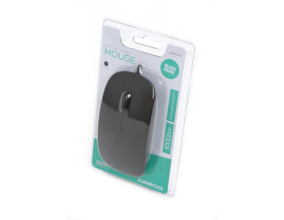 MOUSE  OMEGA OM-414 OPTICAL1000DPI BLACK PEARL