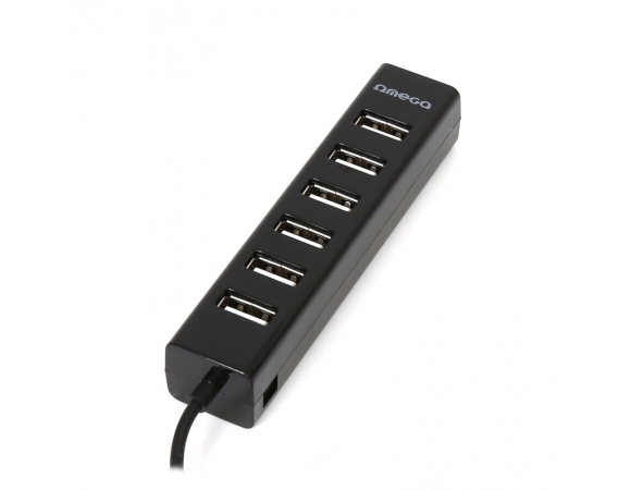 OMEGA USB 2.0 HUB 7 PORT BLACK (OUH7PB)