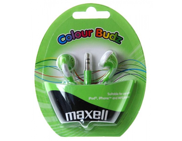 Earphones Maxell Colour Budz Green