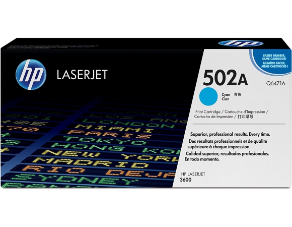 Toner HP 502A Cyan (Q6471A) 4K