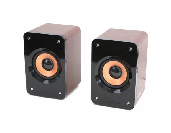 Ηχεία Omega  2.0 5W Wood Black (OG11W)
