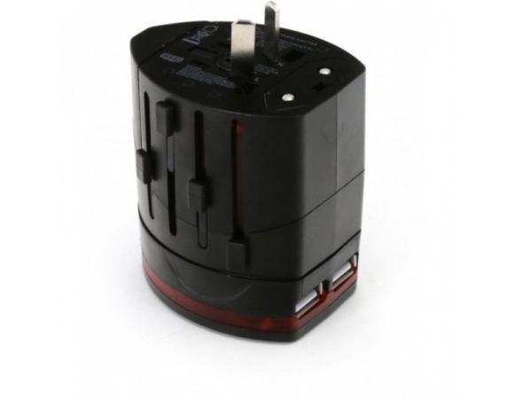 Traver Power Adaptor Omega  220-250V 4in1 Black