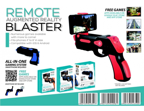 OMEGA REMOTE AUGMENTED REALITY GUN BLASTER BLACK+RED [44098]