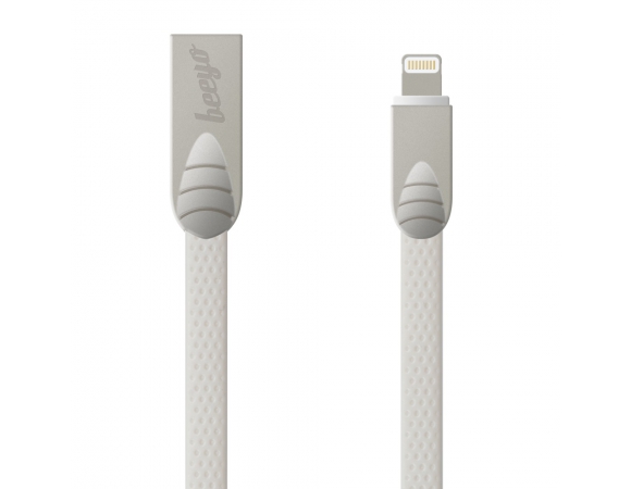 USB Flat Cable Lightning BEEYO  White 1m