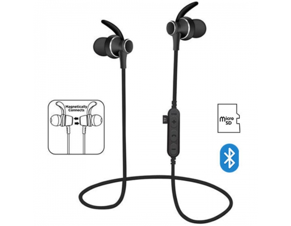 Earphones PLATINET Bluetooth 4.2 Sport with Microphone +microSD PM1060B Black