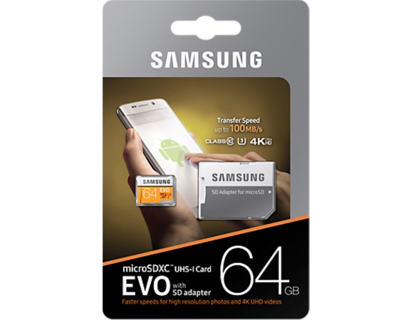 microSDXC Samsung Evo 64GB U3 with Adapter
