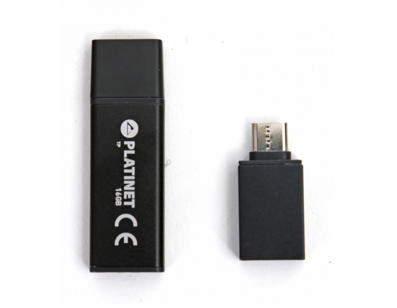 FLASH DRIVE Platinet 16gb X-DEPO Black +Type C Adapter