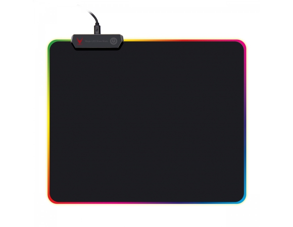 PRO-GAMING MOUSE PAD VARR  250x300x4mm LED EDGE BLACK