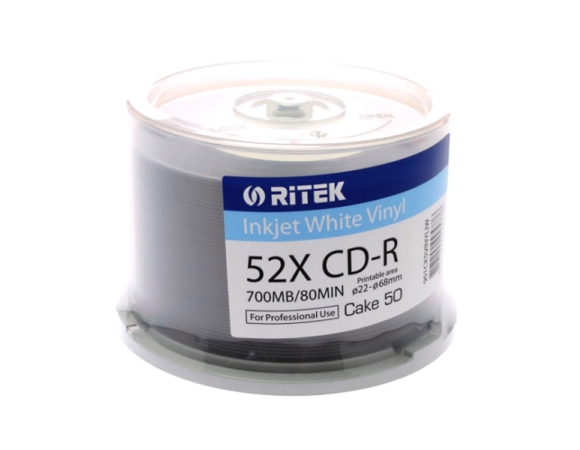 CDP Ritek 700MB 52x Vinyl Printable Pack50