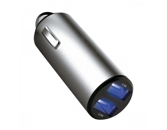 OMEGA CAR CHARGER METAL 2xUSB 4,8A