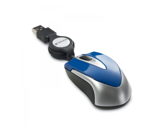 Mouse Verbatim Optical Traver Retract Cable Metro Series USB