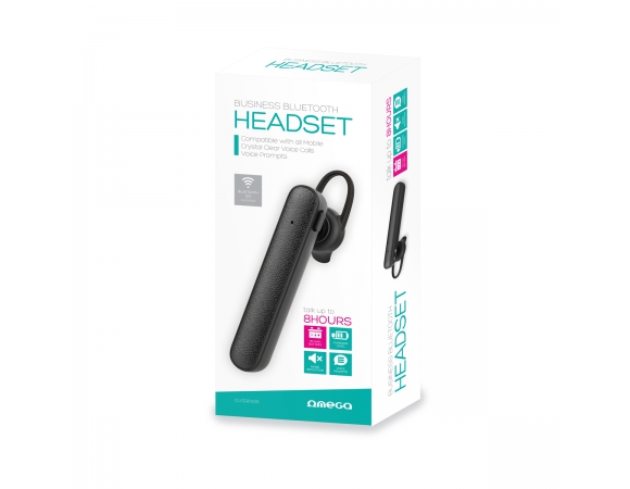 Earphone Omega Bluetooth R640 V5.0+ EDR Mono Black [45201]