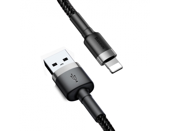 USB Cable Baseus Lightning 8-Pin Cafule Gray-Black 2A 3m