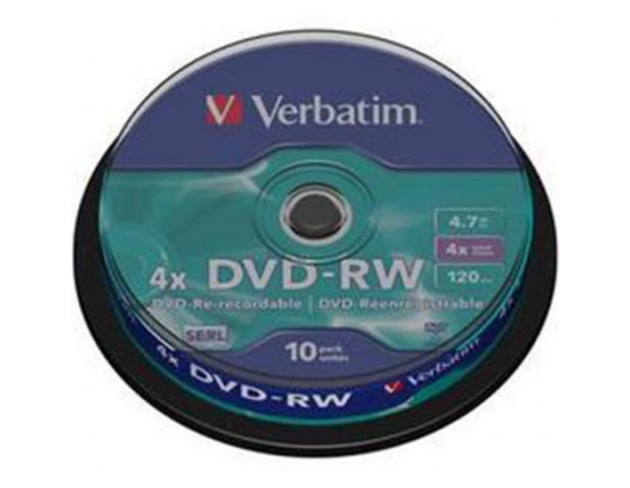 Verbatim DVD-RW 4x 4,7GB CakeBox 10