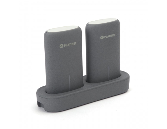 Power Bank Platinet Bank Dual 2x 5000mAh Docking Station IC Gray