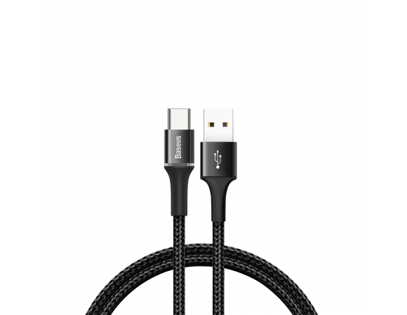 USB Cable Baseus Type-C Halo Braided Black 2Α 2m