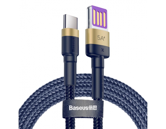 USB Cable HW QC Baseus Type-C 40W 1m Gold-Blue