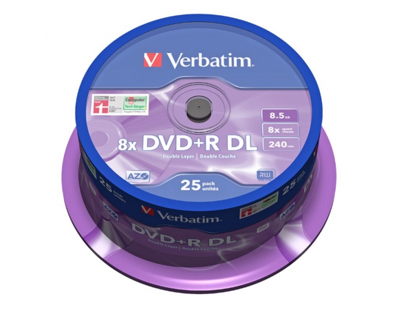 Verbatim +DL 8x 8.5GB CakeBox25