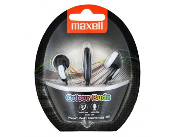 Earphones Maxell Colour Budz Black