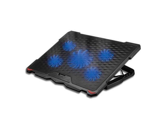 Cooler Pad Omega 5 Fans 1500 RMP 2x USB Black