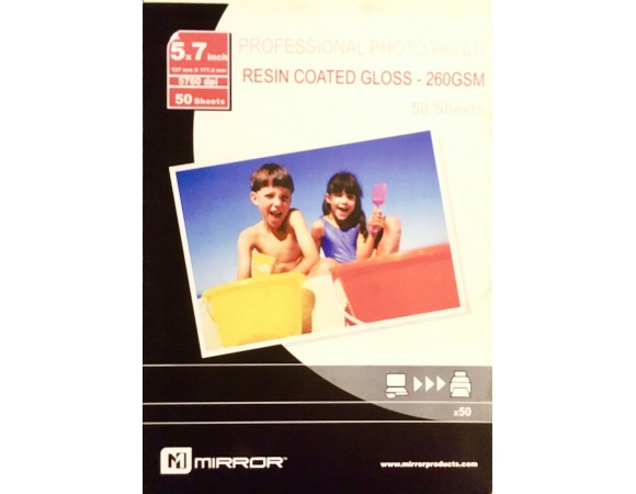 PAPER Mirror Resin Coated Glossy 7x5 260gr 50sh
