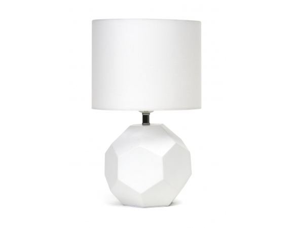 Table Lamp Platinet E27 25W Ceramic Cubic Base 1,5m Cable White