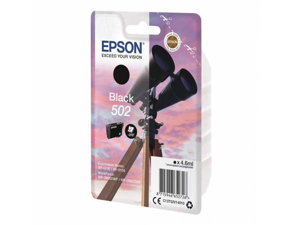 Μελάνι Epson 502 Black (C13T02V14010)